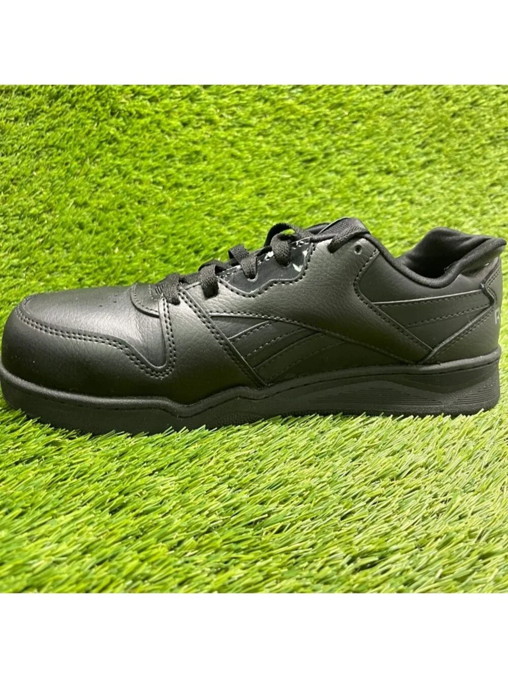 Reebok BB4500 Low Mens Size 8E Black Leather Composite Toe Safety Work Shoes